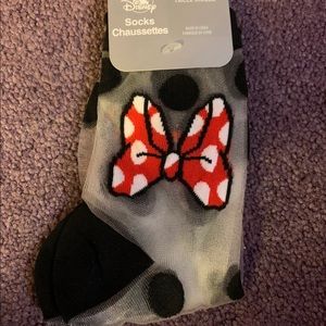 Minnie mouse sheer crew sock for women